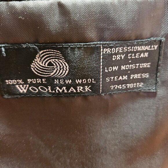 Mens Enrico Gelini Plaid Wool Blazer Jacket 3-Button Front Charcoal Gray Size 42 - Picture 10 of 14